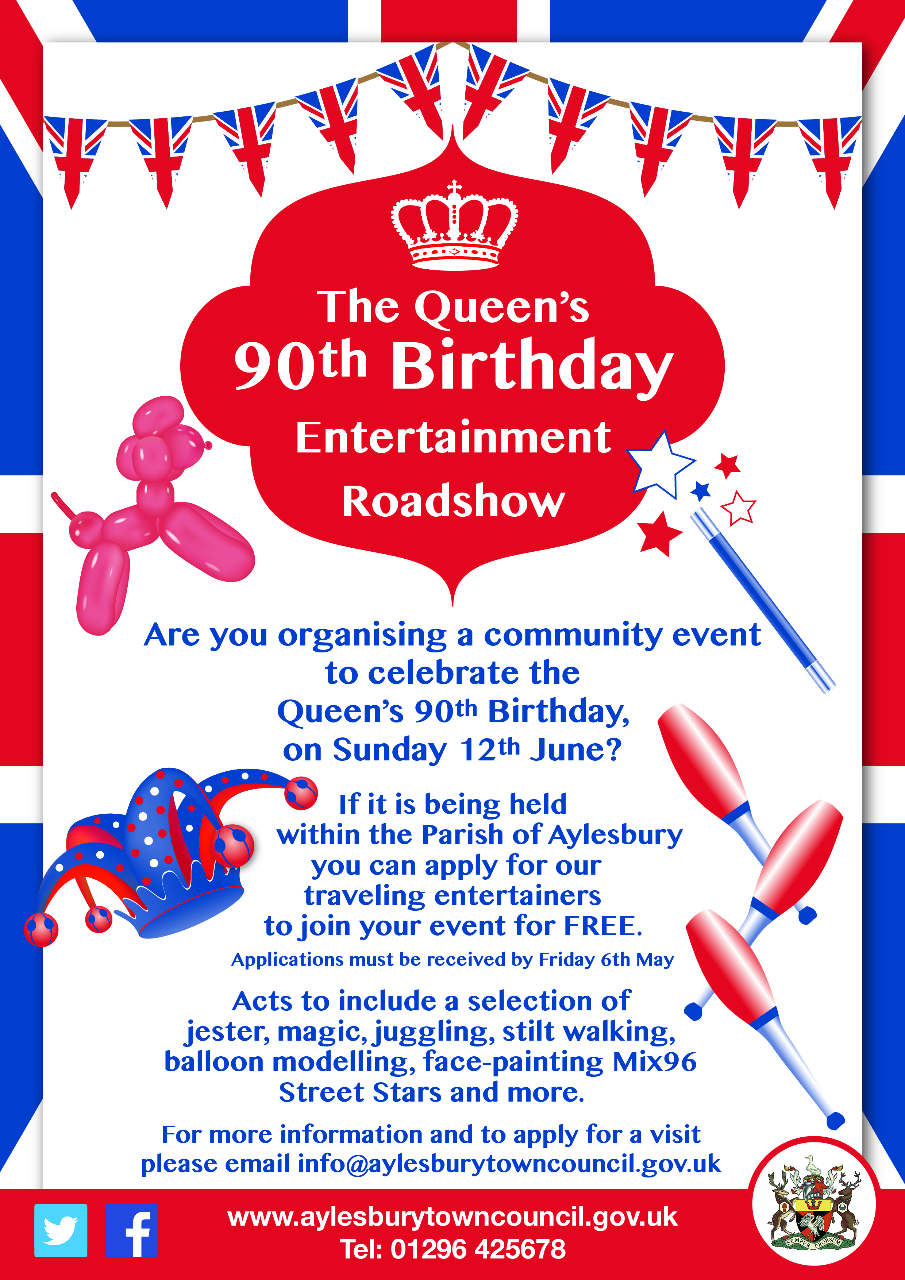 Queens 90th Birthday poster