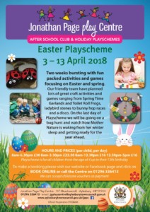 Easter Playscheme 3 - 13 April 2018 @ Jonathan Page Play Centre | England | United Kingdom