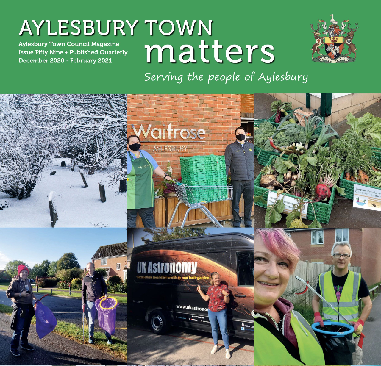 Top of Cover page of Aylesbury Town Matters issue 59