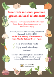 Free fresh produce from Crown Leys allotment @ Crown Leys allotment